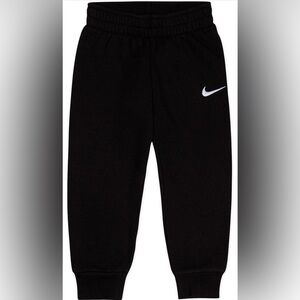 Title: Nike Boys Fleece Jogger Sweatpants Black Size 4 NWT Swoosh Athletic Pants